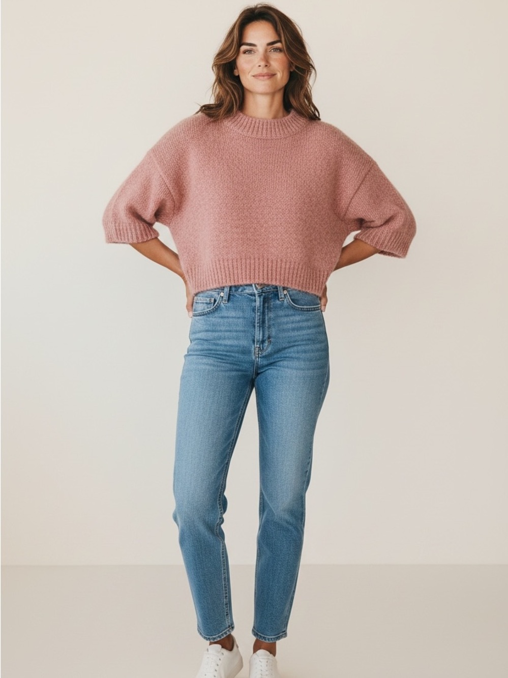 SHEIN High-Rise Straight Leg Jeans - Light Blue